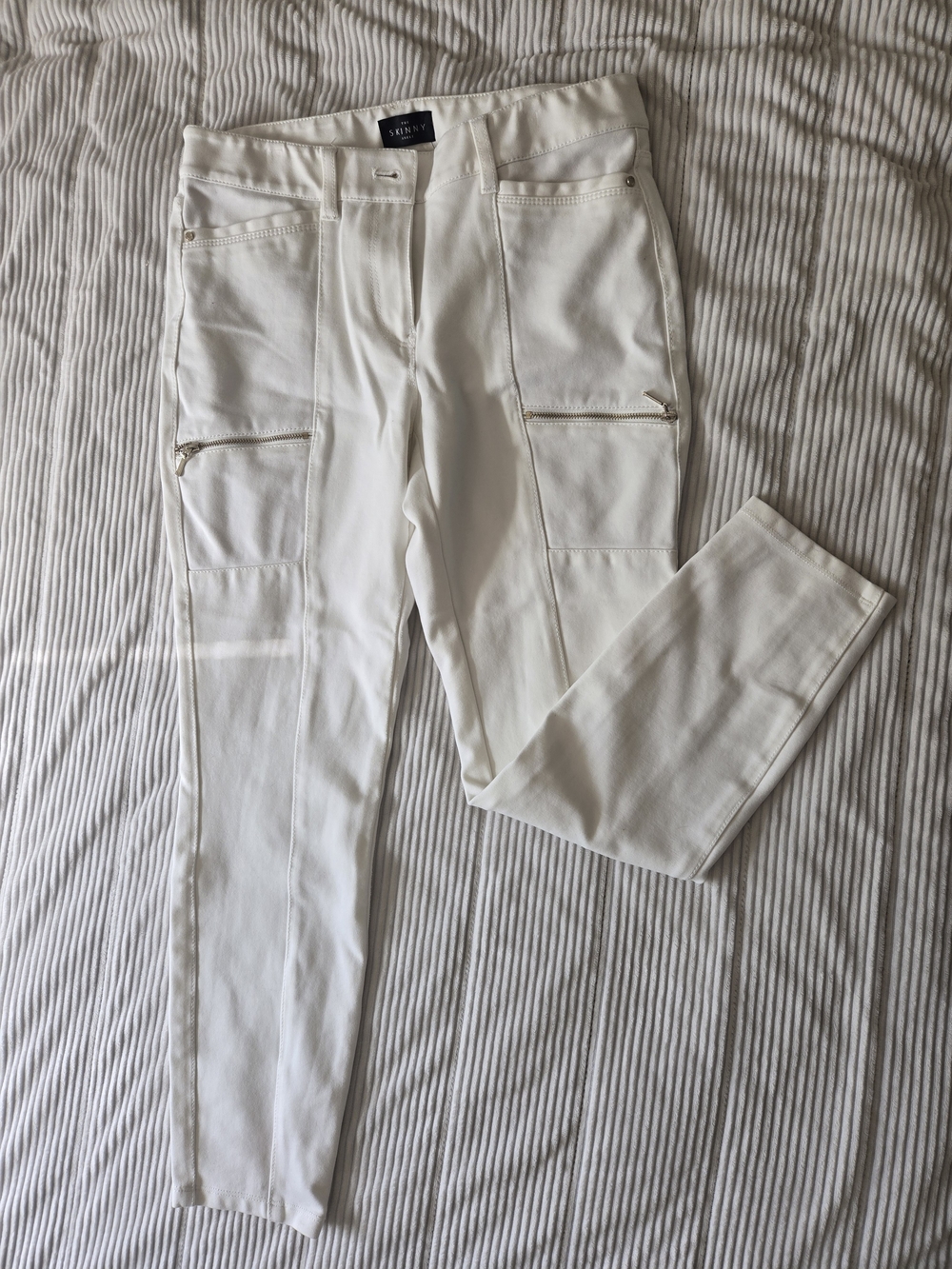 The Limited White Cropped Cargo Jeggings